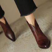 Camila - Botins de Luxo com Salto Baixo