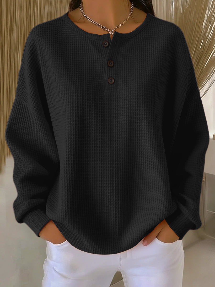 Benedita | Sweatshirt Henley Texturada
