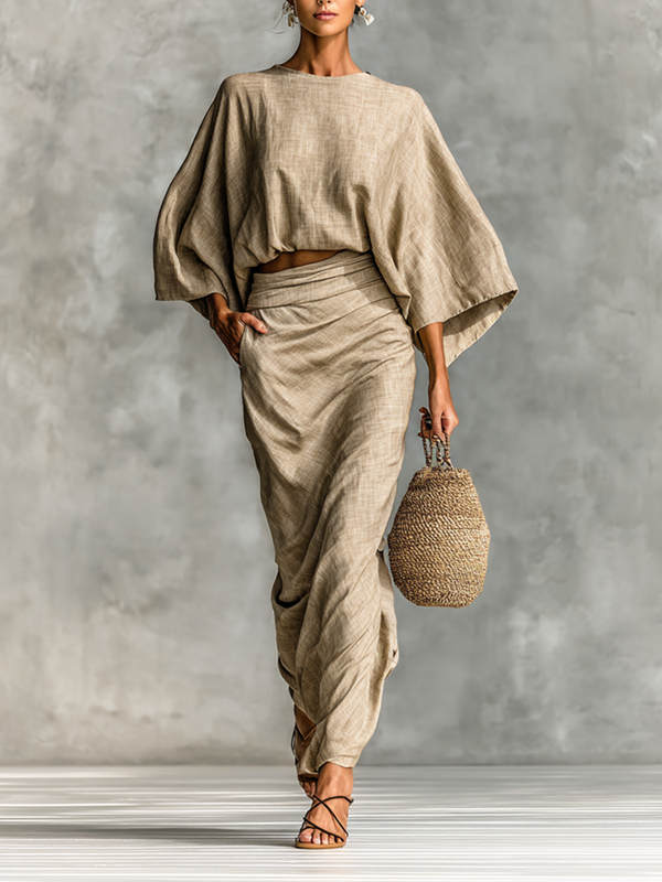 Paula | Conjunto de Saia com Mangas Compridas
