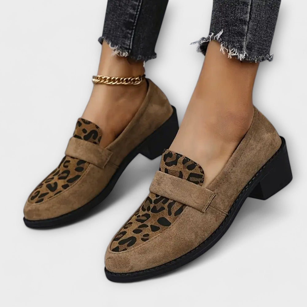 Carla - Sapatos de senhora elegantes com estampado de leopardo