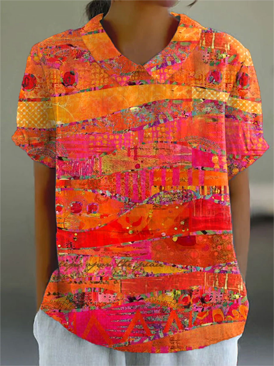 Isa - Camisa com Estampa Abstrata