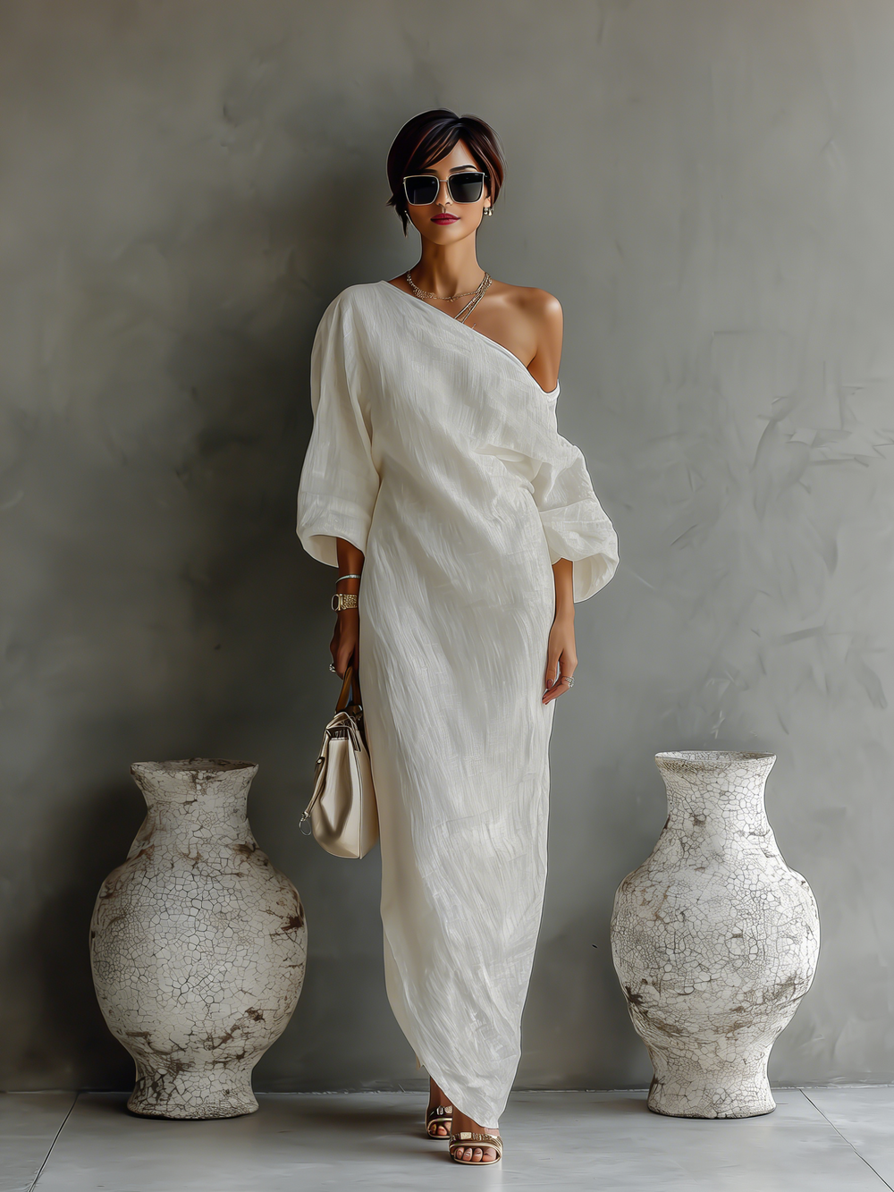 Andreia - Vestido elegante e fluido