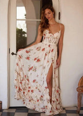 Sónia - Vestido midi padrão floral