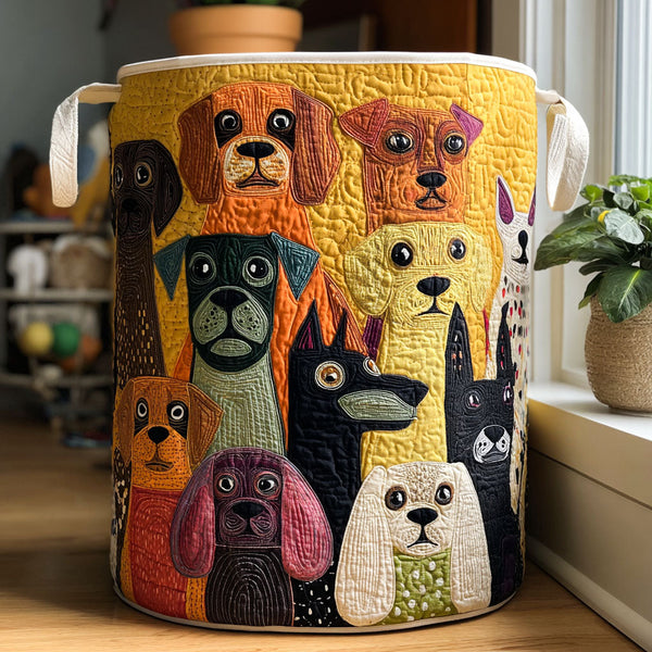 Cheio de Cães | Cesto de Roupa Feito à Mão