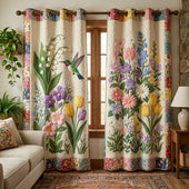 Cortinado Acolchoado Jardim em Flor