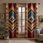 Cortinado Acolchoado Mesa Tribal Azul
