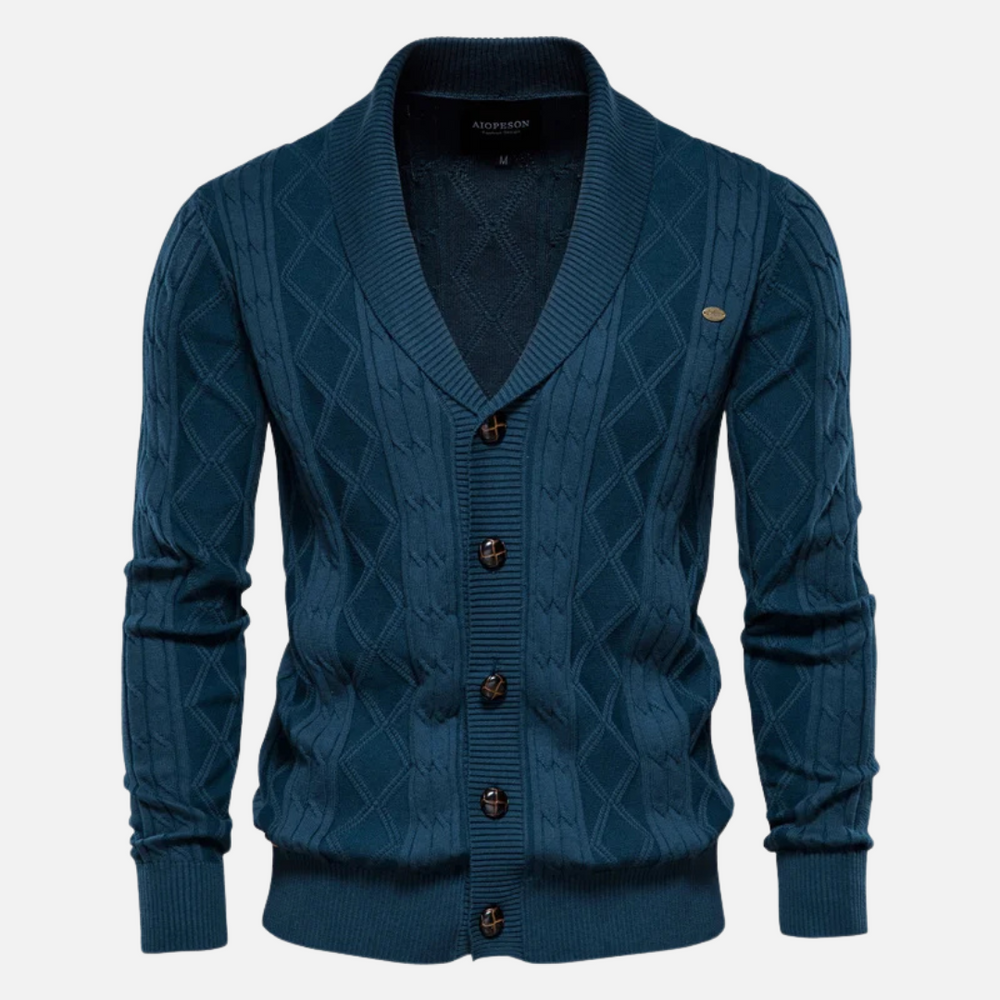 Francisco - Cardigan Argyle Mistura Suave