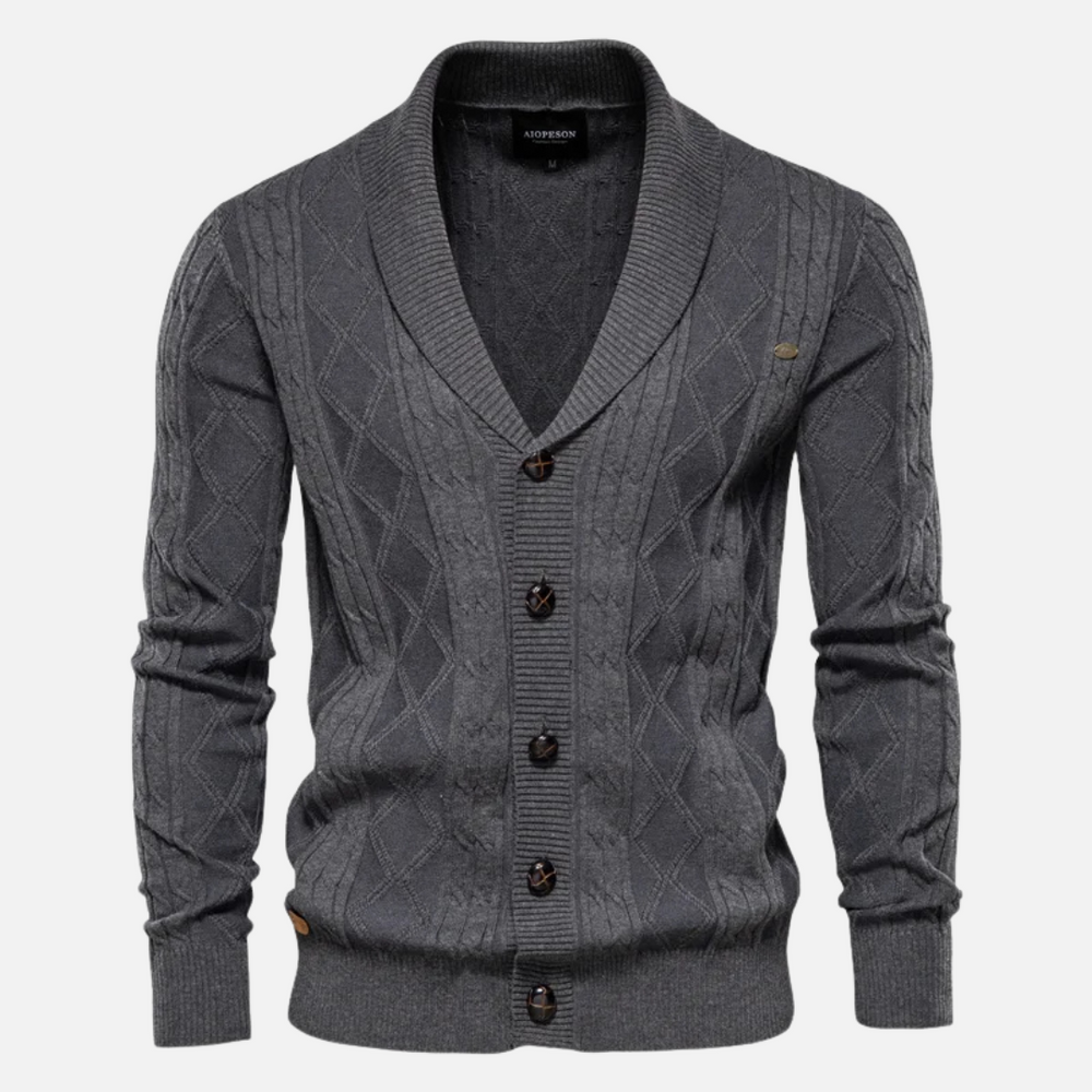Francisco - Cardigan Argyle Mistura Suave