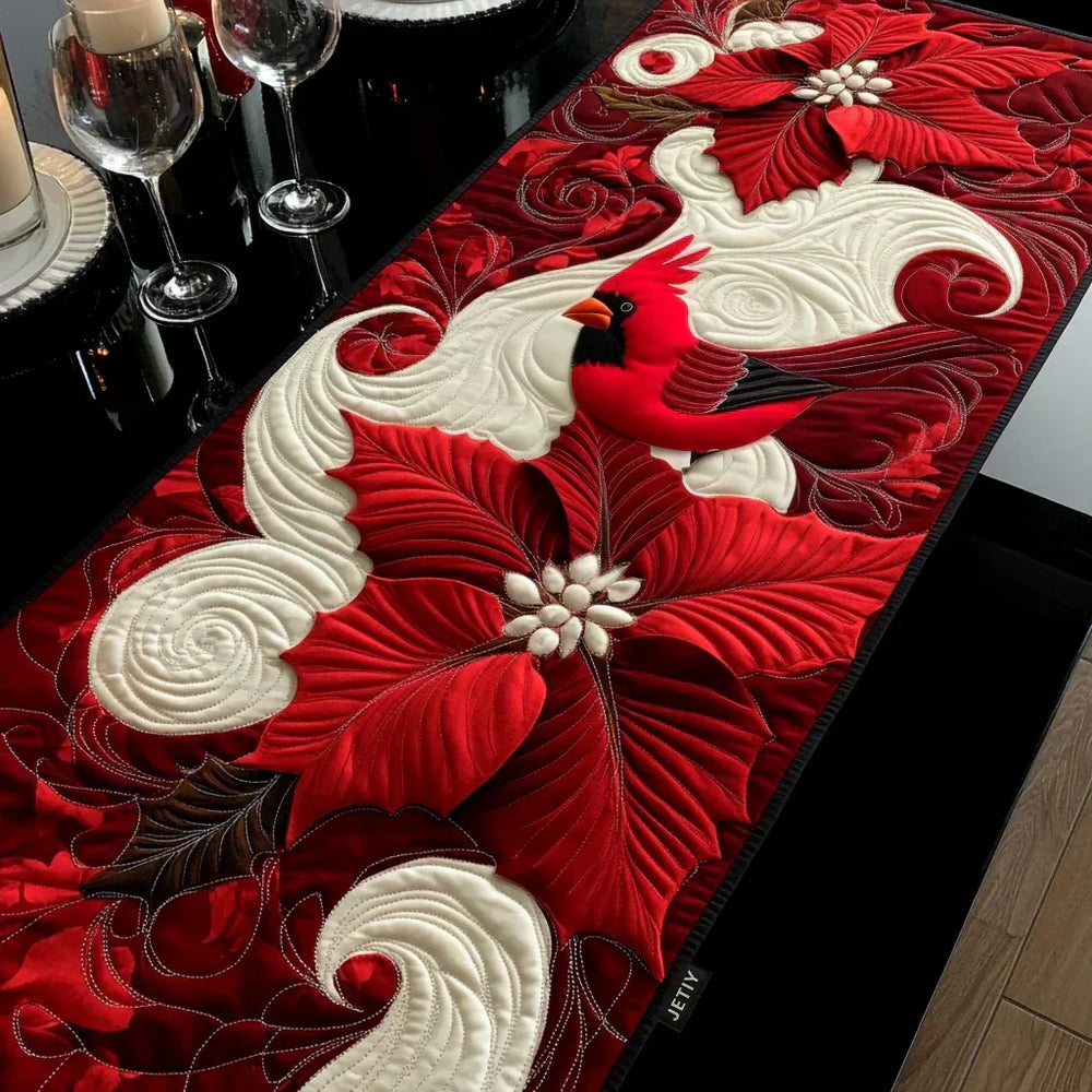 Caminho de Mesa Acolchoado Ondas de Cardeais