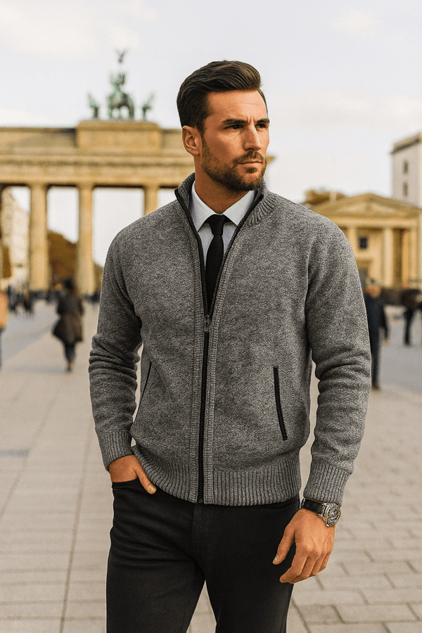 Leon | Camisola de malha com fecho