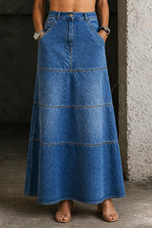 Maria - Saia de Jeans de Comprimento Médio