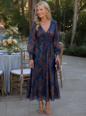 Íris | Vestido Midi com Torção na Cintura