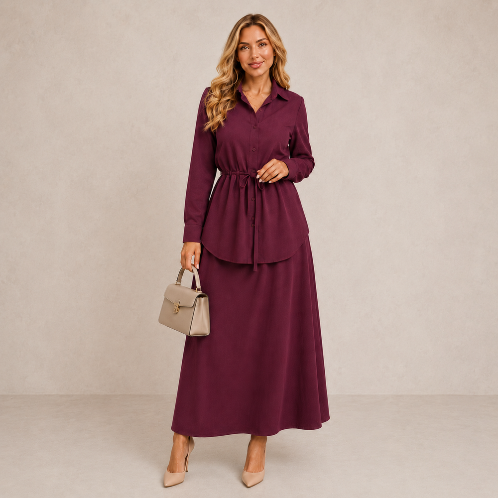 Constança | Conjunto de Camisa e Saia Longa