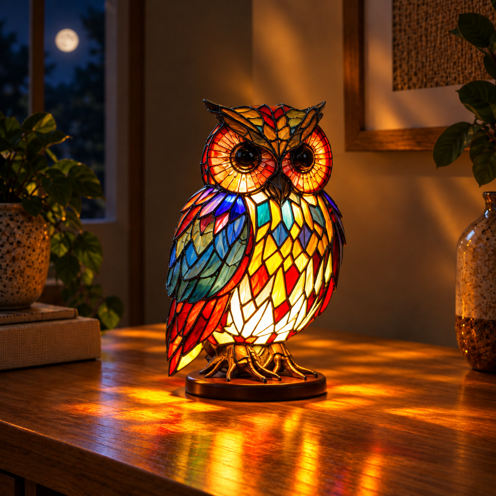 Coruja Elegante | Figura Luminosa Decorativa