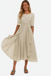 Valentina - Vestido Renda Manga 3/4