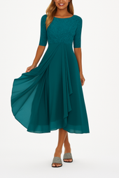 Valentina - Vestido Renda Manga 3/4