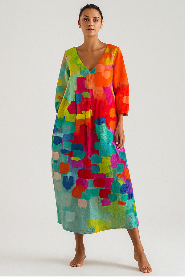 Ana - Vestido Fluido com Estampa