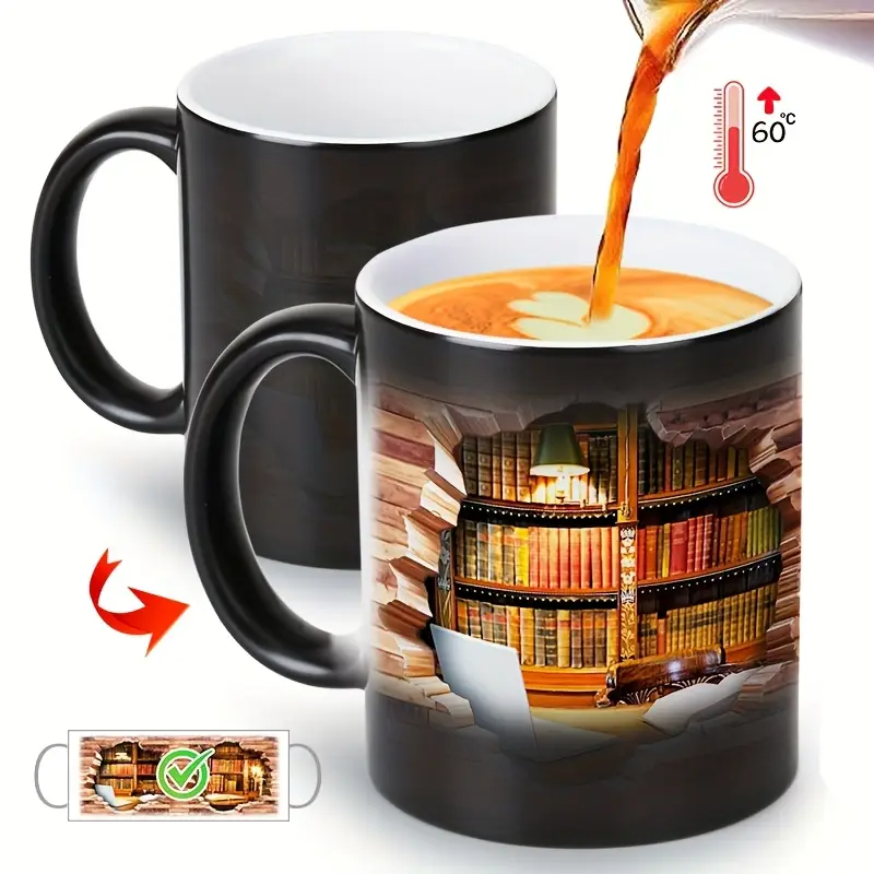 Caneca Mágica Estante de Livros