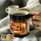 Caneca Mágica Estante de Livros