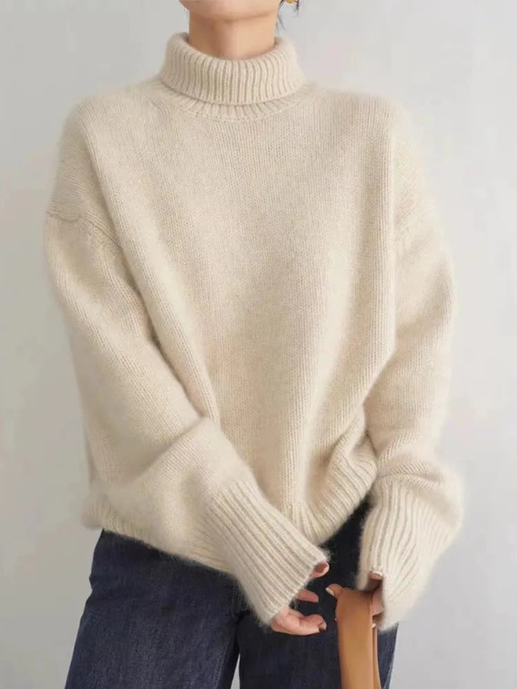 ISABELLA – Kašmirni pulover z visokim ovratnikom