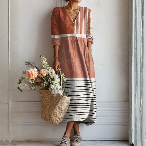 Celia – Udobna cvetlična obleka
