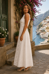 Delfina | Vestido Comprido Bordado