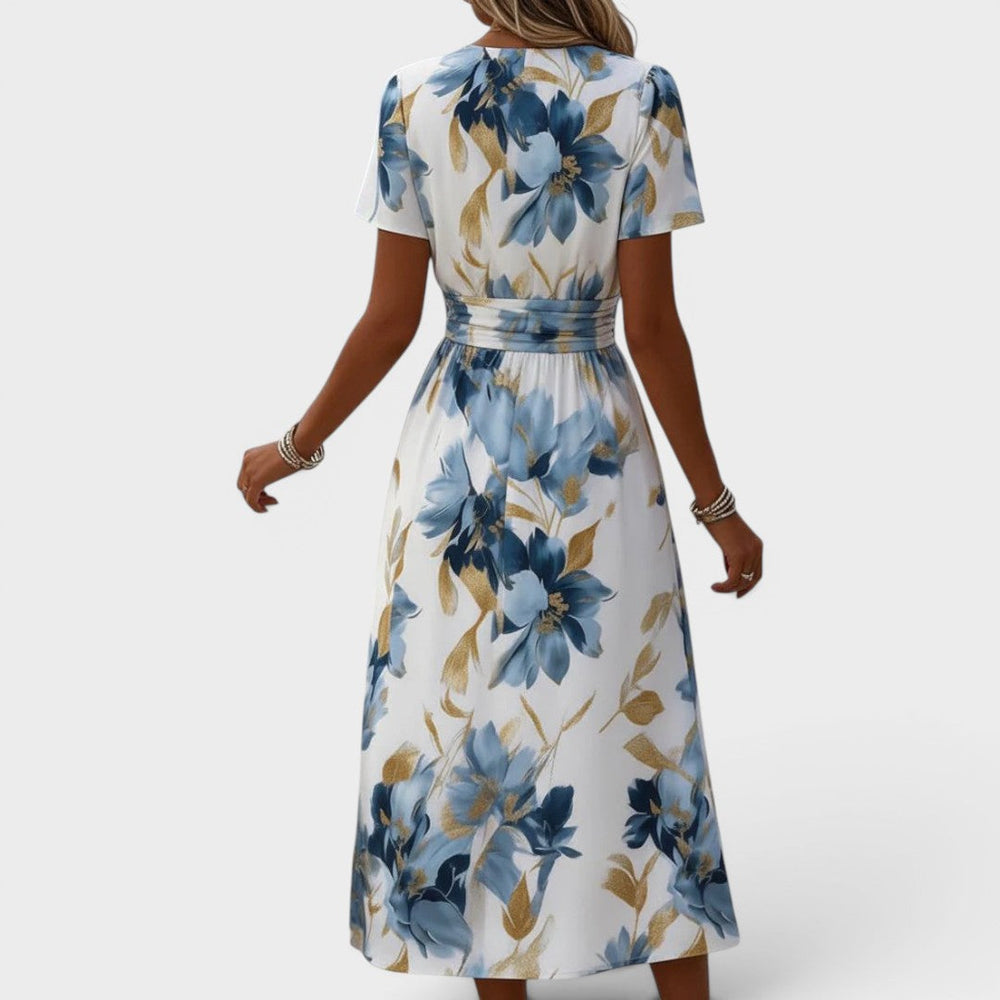 Denise | Vestido Midi Floral Traçado