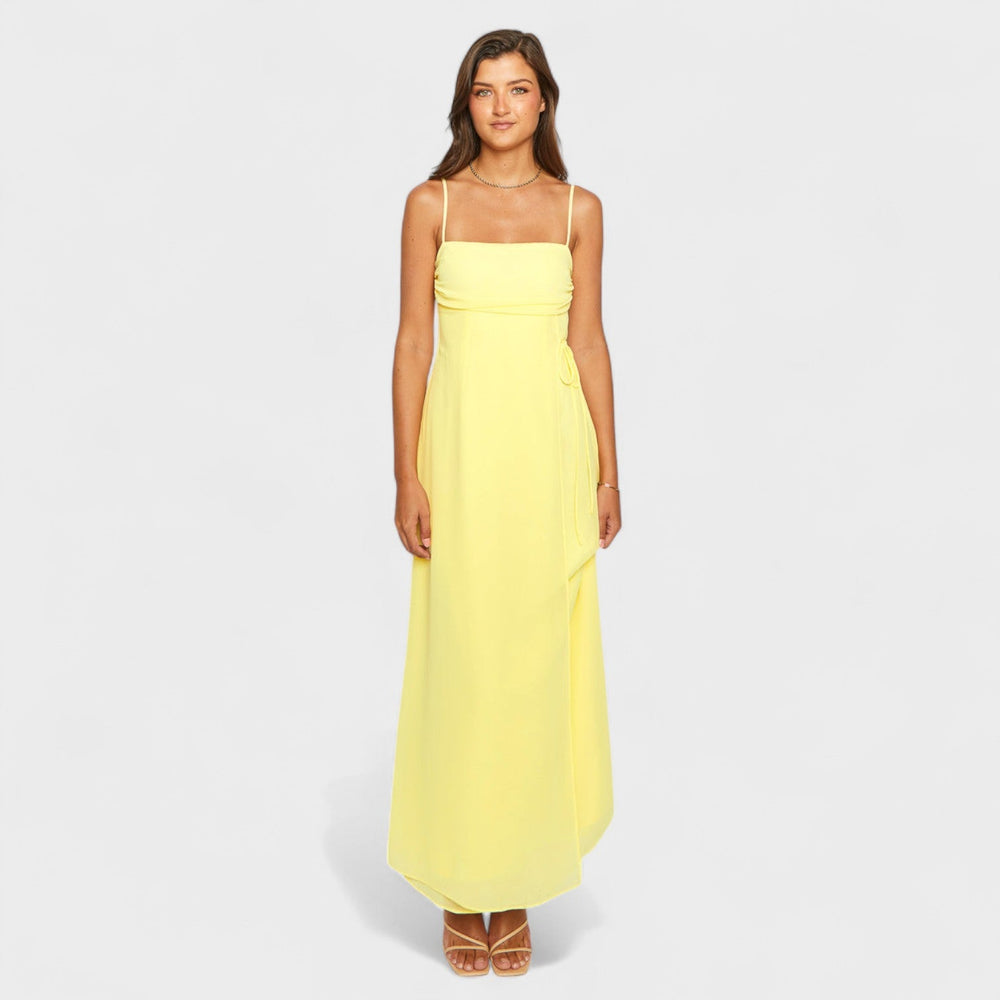 Flóssi - Vestido maxi amarelo