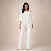 Clara - Conjunto Elegante com Blusa em Camadas