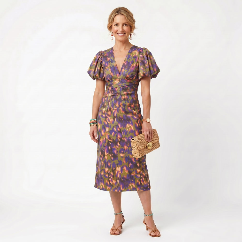 Vanessa - Vestido elegante com decote em V