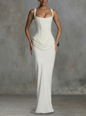 Leonor | Vestido Maxi com Decote Quadrado