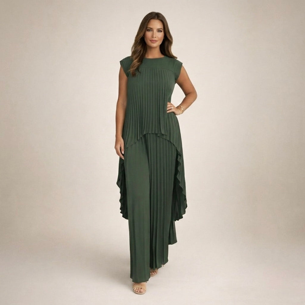 Aldina - Conjunto Elegante com Plissados