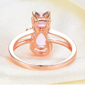 Samanta | Anel Gatinho Ouro Rosa