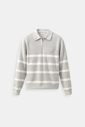 Constantino - Sweater Meio Zíper Listrado