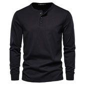 Camisa Henley - Mistura Suave Respirável
