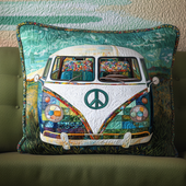 Fronha Acolchoada Carrinha Hippie