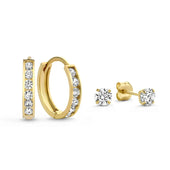 Stein-Ohrringe-Set Dara Brillane | Gold