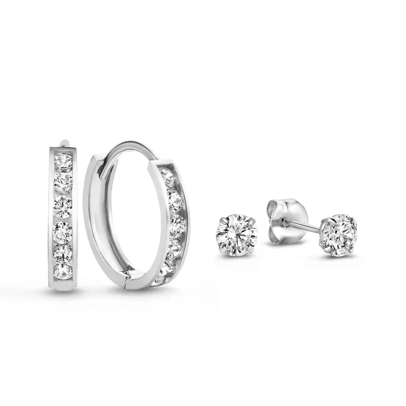 Stein-Ohrringe-Set Dara Brillane | Gold
