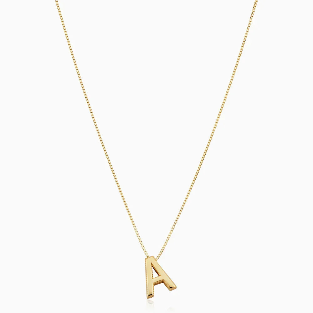 Anfangsbuchstabe Halskette Liebesbrief | Gold