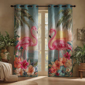 Cortinado Acolchoado Ilha dos Flamingos