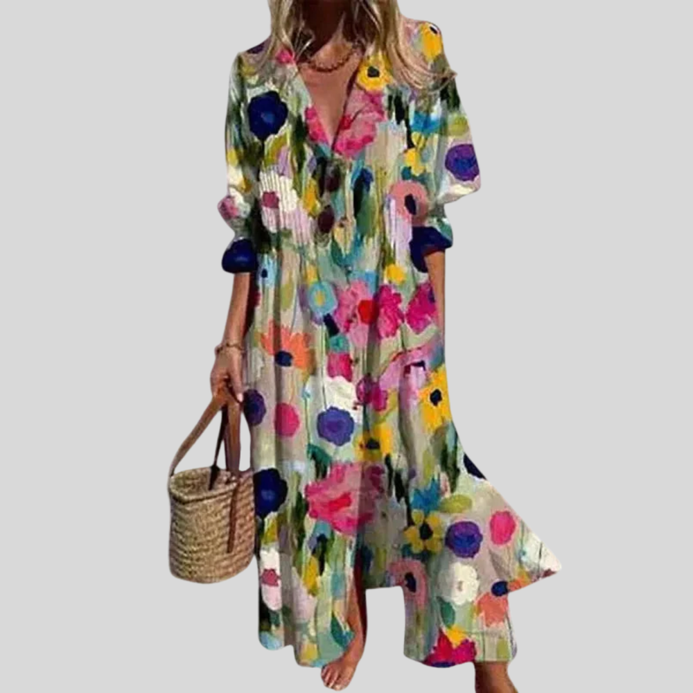 Zélia - Robe Maxi Bohémienne Elegante