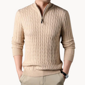 Constantino - Pullover Malha Zíper Curto