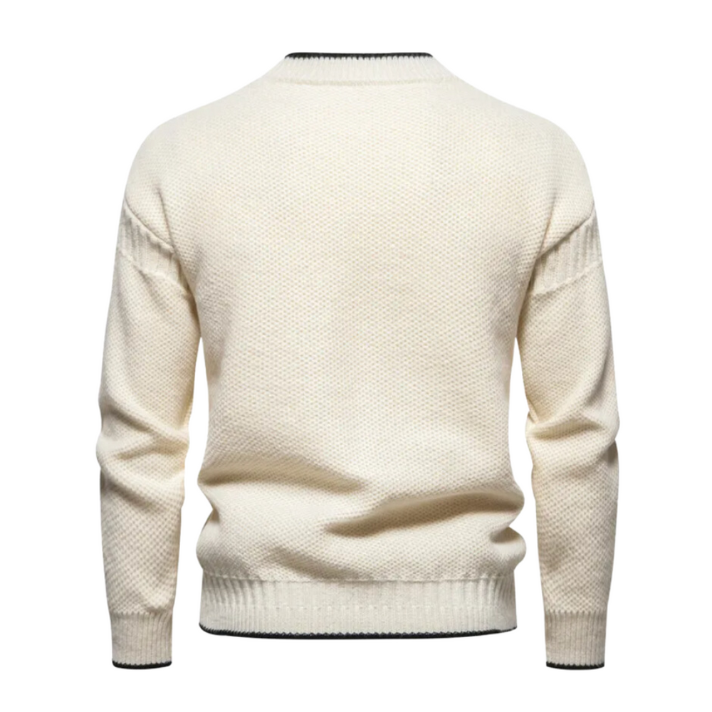 Sweater de Malha - Tecido de Mistura