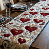 Caminho de Mesa Acolchoado Camadas de Amor