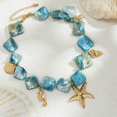 Gracinda | Colar Estrela-do-Mar Azul