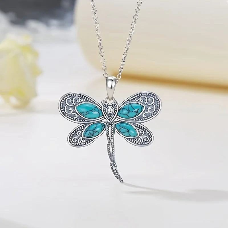 Iolanda | Colar Libélula Turquesa