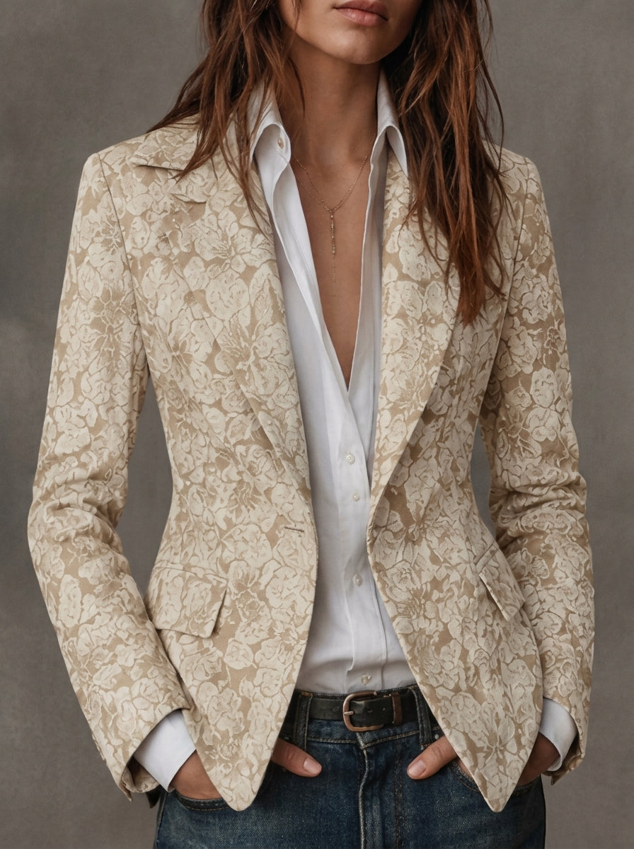Antónia | Blazer em Jacquard com Padrão Paisley