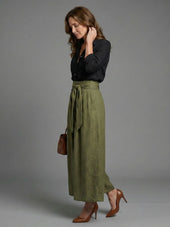 Josefina | Conjunto Blusa e Saia Midi Elegante