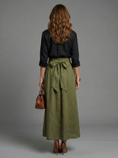 Josefina | Conjunto Blusa e Saia Midi Elegante
