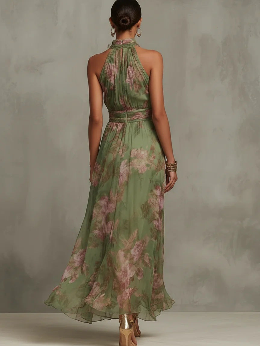 Ana - Vestido maxi plissado